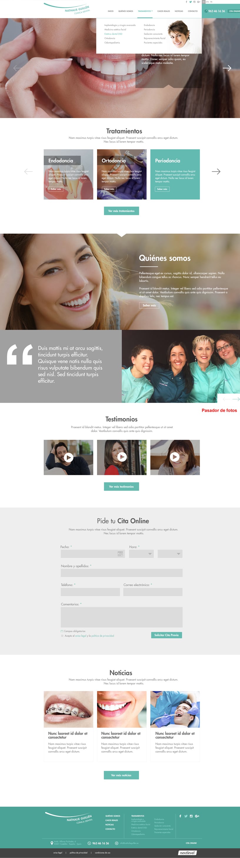 Diseño web clínica Castellón