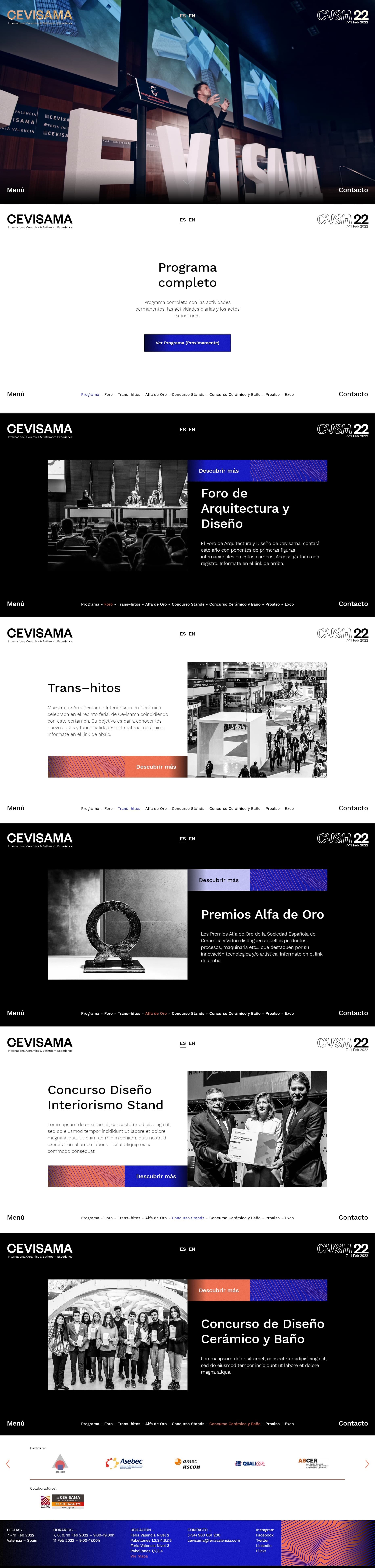 Cevisama proyecto en Wordpress